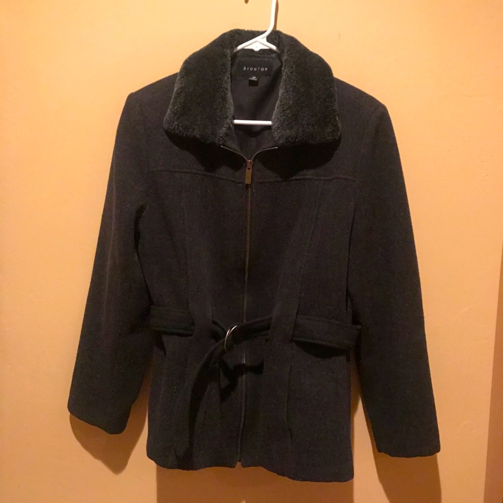 Braetan wool, belted jacket